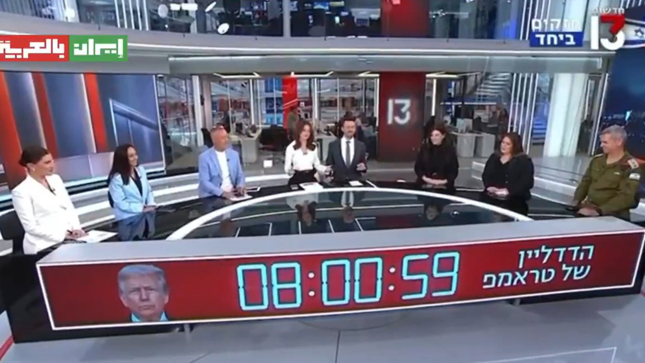 İsrail televizyonunda geri sayım: Stüdyoya sayaç yerleştirildi