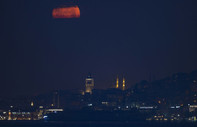 İstanbul'dan dolunay fotoğrafları