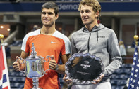 ABD Açık Tenis Turnuvası'nda tek erkekler finalini İspanyol tenisçi Carlos Alcaraz kazandı