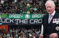 İskoçya takımı Celtic'in taraftarları İngiliz Kraliyet Ailesi'ni protesto etti