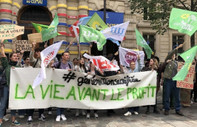 Paris'te gençler iklim için gösteri düzenledi