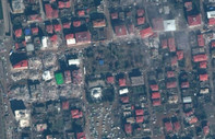Depremin getirdiği yıkım uydudan görüntülendi