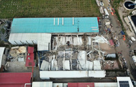 Kahramanmaraş'ta ağır hasarlı fabrika çöktü: 1 kişi öldü, 4 kişi yaralandı