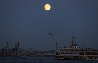 İstanbul'dan dolunay fotoğrafları: Gökyüzü ağustos ayında her zamankinden daha parlak