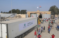 Gazze'ye ikinci yardım konvoyu Refah Sınır Kapısı'ndan giriş yaptı