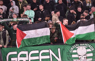 Celtic taraftarları Lazio deplasmanında da Filistin bayrağı açtı