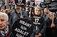 Gazeteci Hrant Dink'e cinayetin 17. yılında Agos gazetesi önünde anma