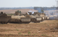 İsrail’e ait onlarca tank aniden Han Yunus’un batısına girdi