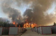 Gaziantep'te ormanlık alanda çıkan yangın barınma merkezine sıçradı