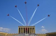 Türk Yıldızları'ndan Anıtkabir'de saygı uçuşu