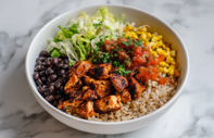 Tavuklu burrito bowl