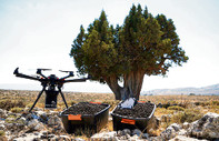 Drone’la 10 dakikada 2 bin 500 tohum topu atıyor