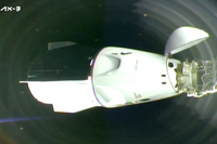Ax-3 misyonunun Uluslararası Uzay İstasyonu'na kenetlenme anı