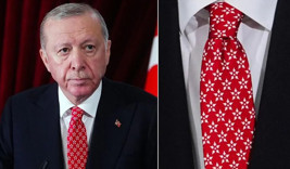 Erdoğan'ın Anıtkabir ziyaretinde taktığı kravat gündemde