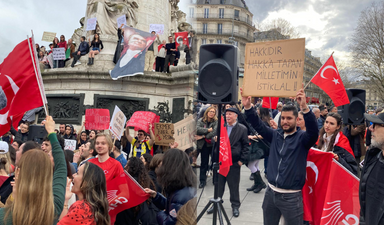 Paris'te İmamoğlu dayanışması