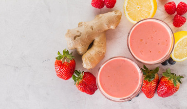 Çilekli zencefilli smoothie