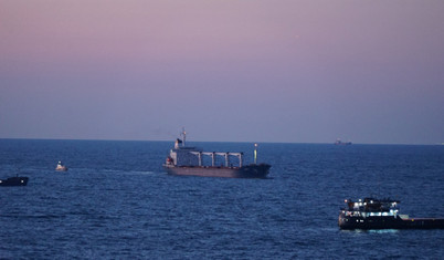 Odessa'dan gelen kuru yük gemisi İstanbul Boğazı'nda