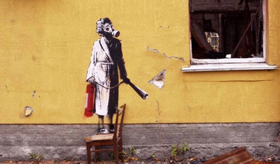 Banksy'nin Ukrayna’daki grafitisi söküldü
