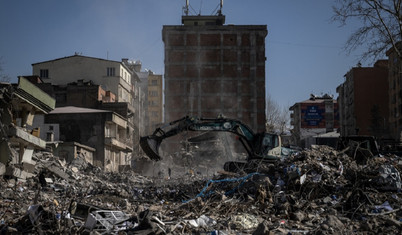 Kahramanmaraş'taki enkaz kaldırma çalışmalarından fotoğraflar