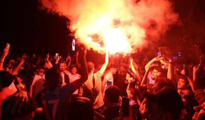 Manchester City'nin Şampiyonlar Ligi şampiyonluğu, Taksim'de kutlandı