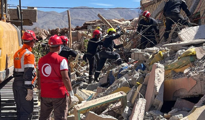 Fas’taki depremde arama kurtarma ve enkaz kaldırma çalışmaları sürüyor