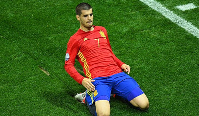 Avrupa şampiyonu Alvaro Morata, Milan'da