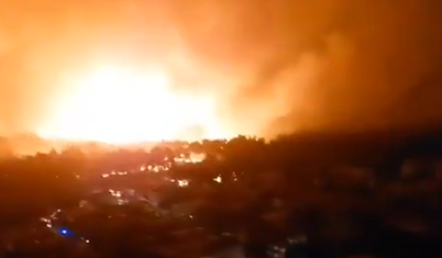 İzmir'deki yangının boyutu havadan görüntülendi