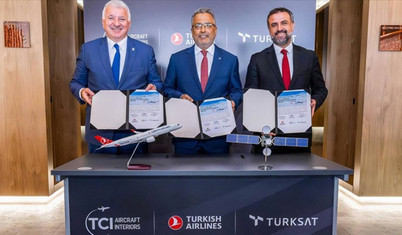 THY uçaklarda ücretsiz internet hizmeti için TÜRKSAT'la anlaşma imzaladı