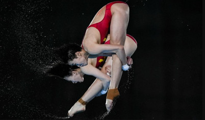 Çin Milli Takımı Paris 2024 kadınlar senkronize 10 metre platform atlamada birinci oldu