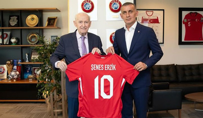 Şenes Erzik'ten TFF Başkanı Hacıosmanoğlu'na ziyaret