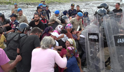 Fethiye'de HES protestosu yapan köylülere jandarma müdahalesi