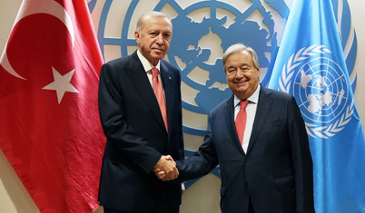 Guterres'le görüşen Erdoğan'dan 'Kıbrıs' mesajı: Çözümün anahtarı KKTC'nin tanınması