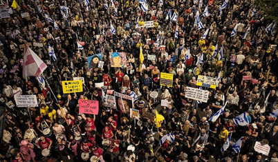 İsrail'de cumartesi protestoları sürüyor