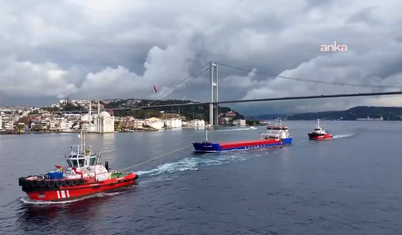 85 metrelik kuru yük gemisi Boğaz'da arıza yaptı