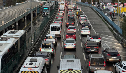İstanbul'da trafik yoğunluğu yüzde 76'ya çıktı