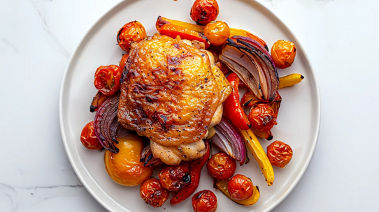 Akdeniz usulü tavuk & sebzeler