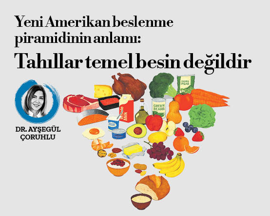 Yeni Amerikan beslenme piramidinin anlamı: Tahıllar temel besin değildir