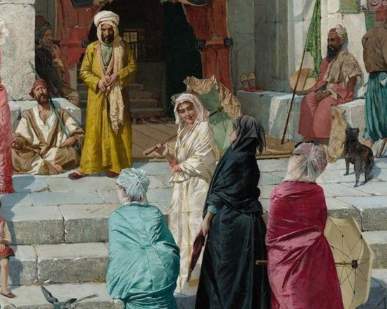 İlk kez açık artırmaya çıktı: Osman Hamdi Bey'in 'Cami Kapısında' tablosuna 5 milyon dolar