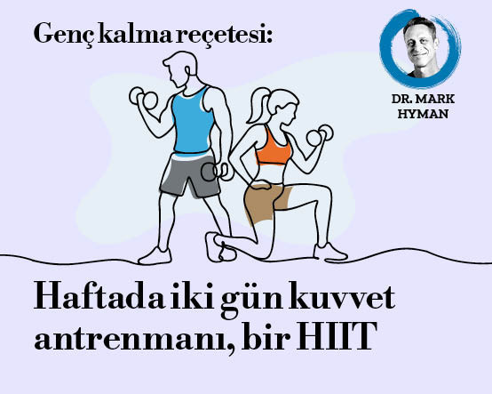 Genç kalma reçetesi: Haftada iki gün kuvvet antrenmanı, bir HIIT