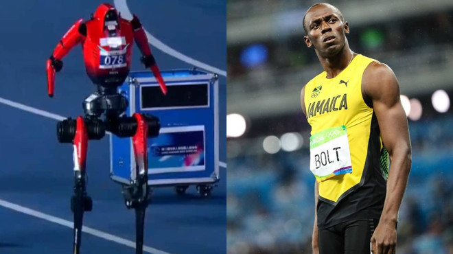 İnsansı robot 'Tianzhuo' Usain Bolt'un 100 metre rekorunu kırdı