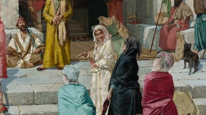 İlk kez açık artırmaya çıktı: Osman Hamdi Bey'in 'Cami Kapısında' tablosuna 5 milyon dolar