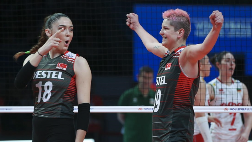 A Milli Kadın Voleybol Takımı, Milletler Ligi'nde Bulgaristan'ı 3-0 yendi