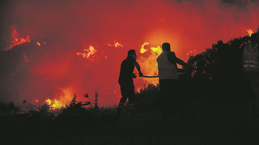 Geçen hafta Çeşme'de yaşanan orman yangınından.