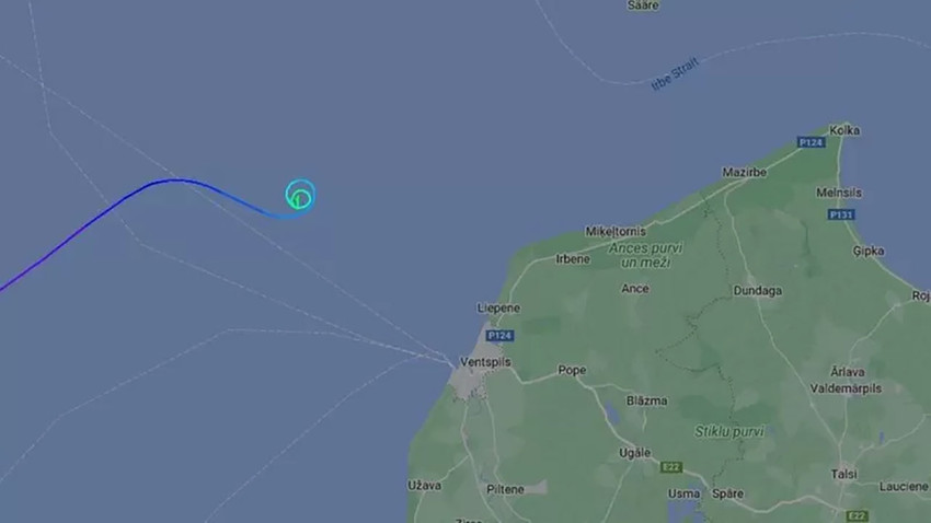 Uçağın son anları, flightradar24 sitesinde böyle gözüküyor