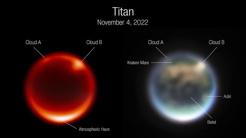 Satürn'ün en büyük uydusu Titan'da bulutlar tespit edildi