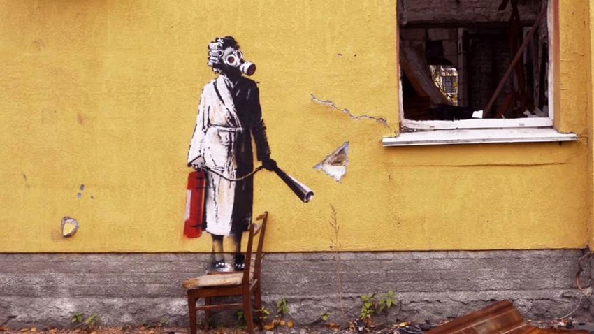 Banksy'nin Ukrayna’daki grafitisi söküldü