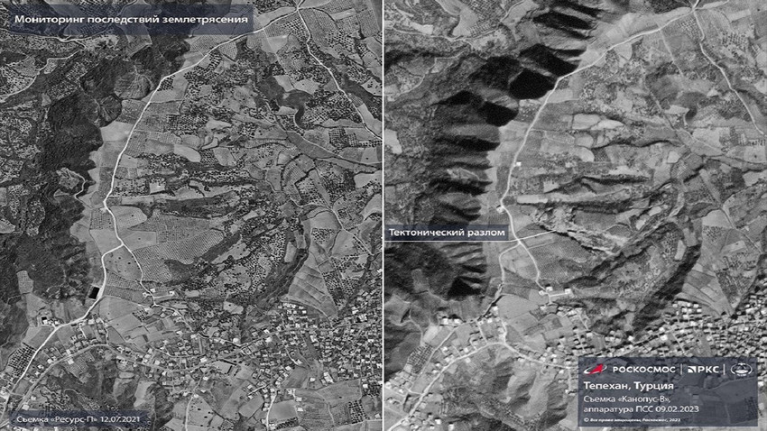 Rusya Federal Uzay Ajansı, Türkiye'deki depremin tektonik etkisini uydudan görüntüledi