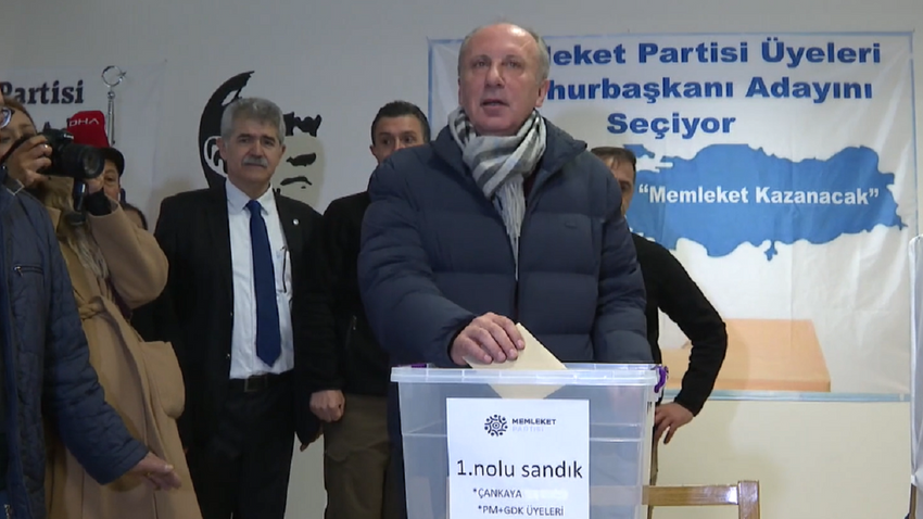 Memleket Partisi'nin Cumhurbaşkanı adayı Muharrem İnce oldu
