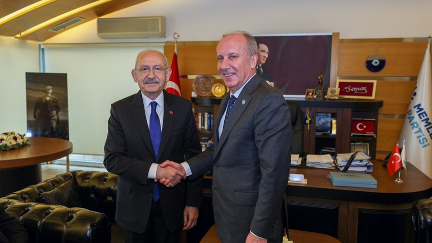 CHP Genel Başkanı Kılıçdaroğlu Memleket Partisi Genel Başkanı İnce'yi ziyaret etti