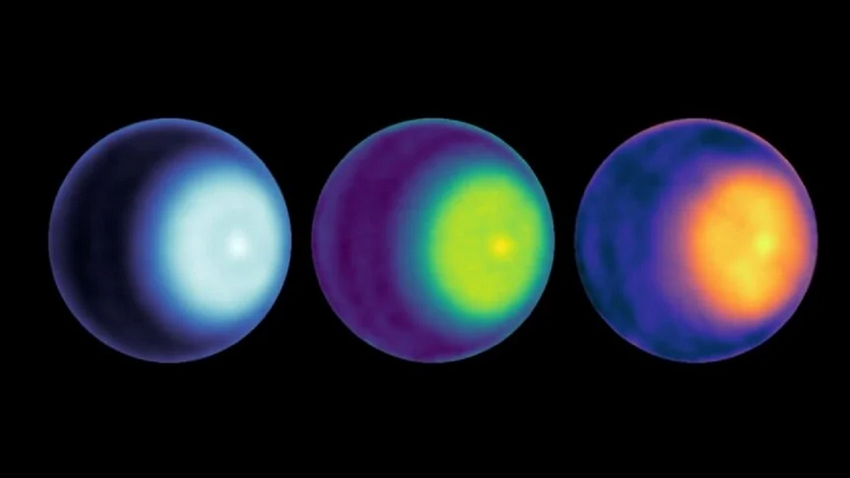 Uranüs'ün kuzey kutbunda dönen bir siklon ilk defa görüntüledi